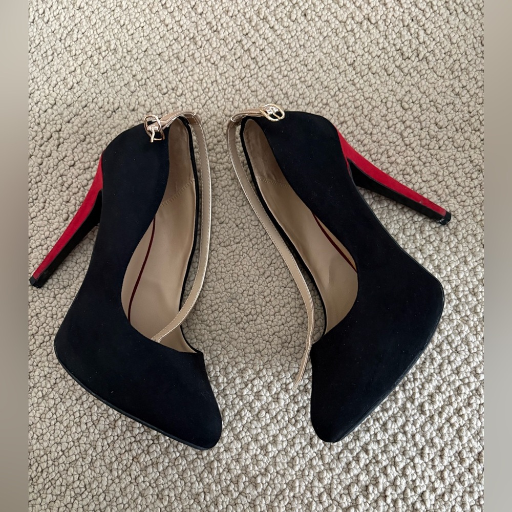 Zara Black and Red Heels
